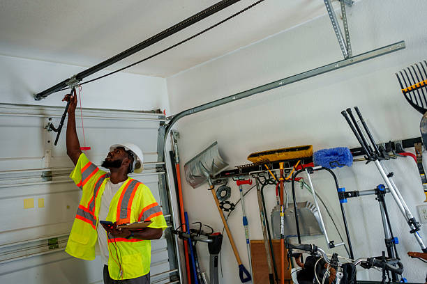 Professional Garage Door Panel Replacement technician working in McMullen County County, TX